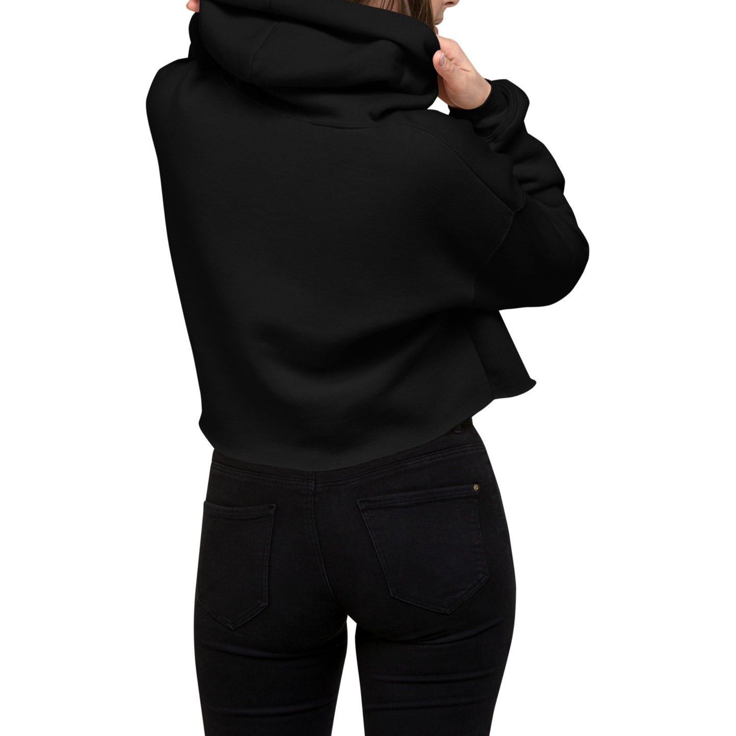 Peace in Gold Women's Cropped Hoodie