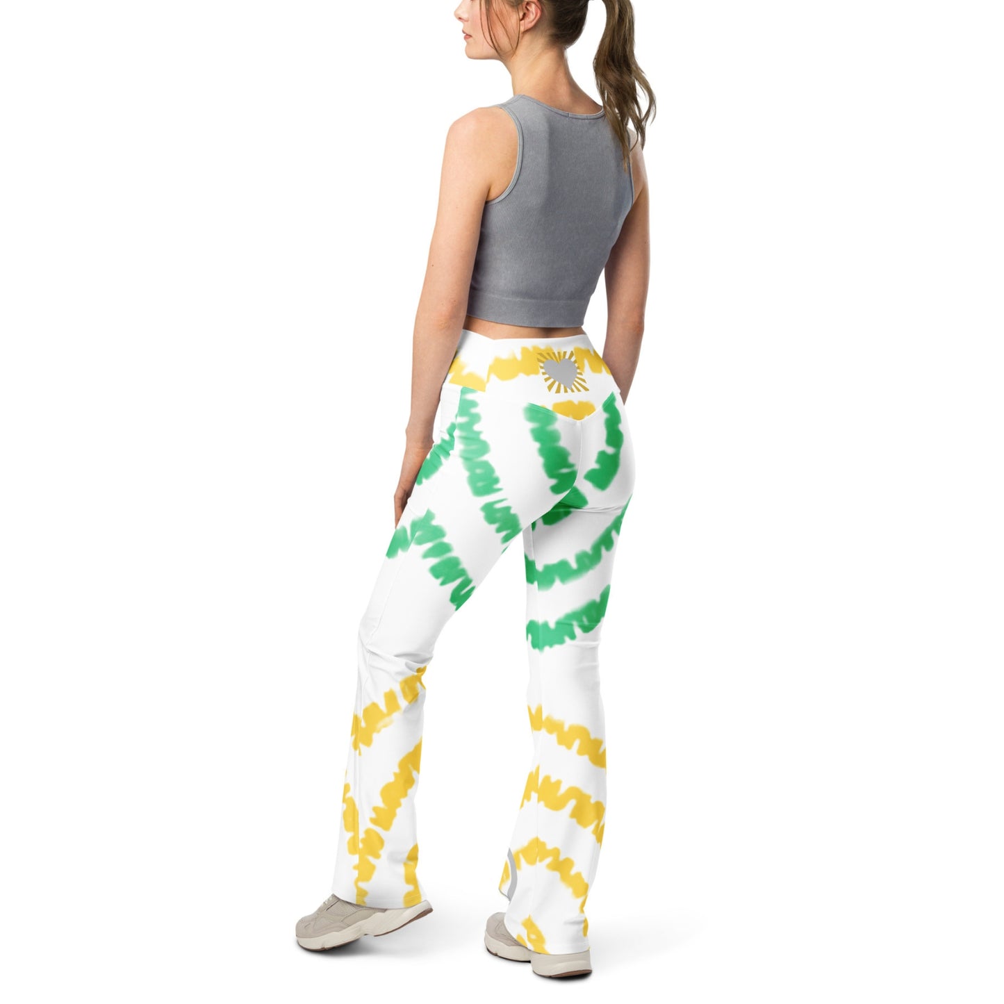 Groovy Lemon Lime Peace Sign Pants