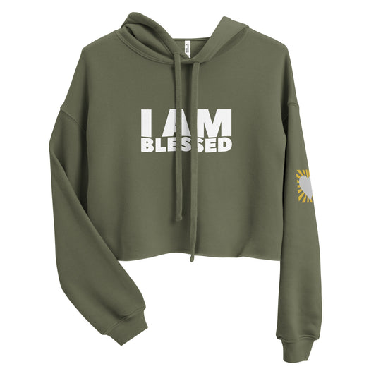 I Am Blessed Manifesting Women's Crop Hoodie