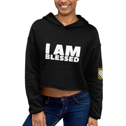I Am Blessed Manifesting Women's Crop Hoodie