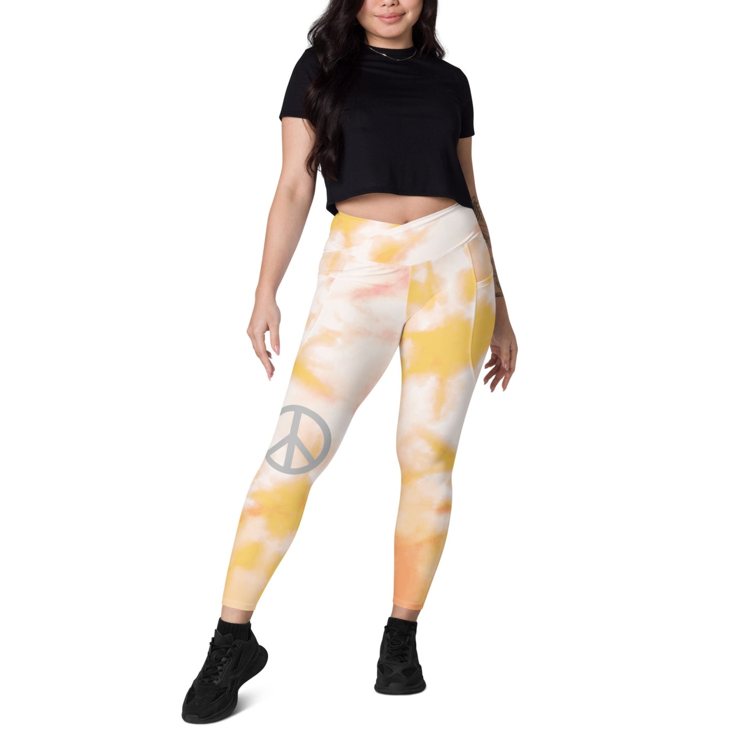 Legging cache-cœur tie-dye Sunrise avec poches