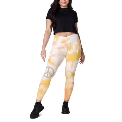 Legging cache-cœur tie-dye Sunrise avec poches