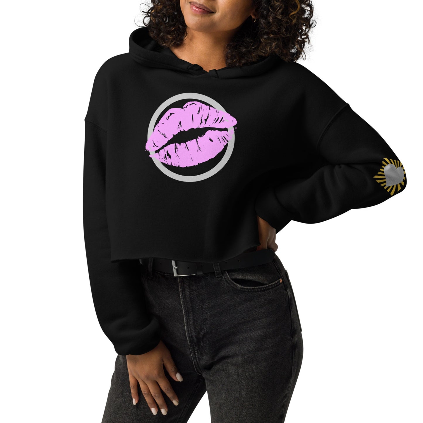 Hot Lips Women's Cropped Hoodie