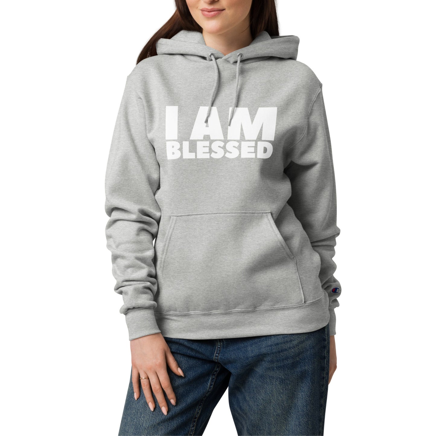 I Am Blessed Manifesting Unisex Champion Hoodie