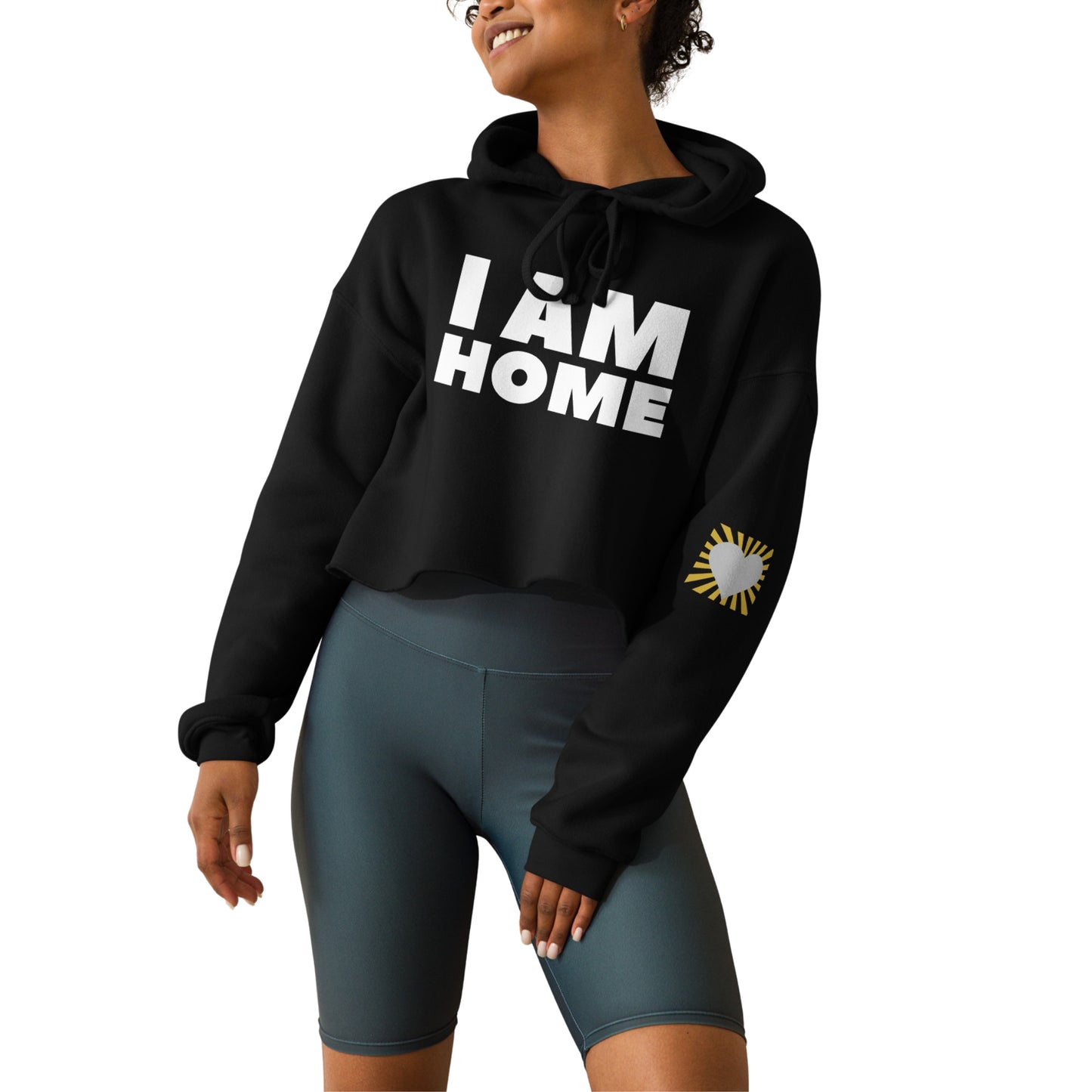 I Am Home Manifesting Women's Cropped Hoodie