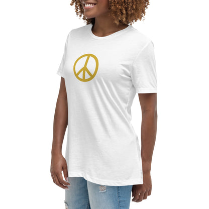 Peace in Gold Metallic Women's T-Shirt