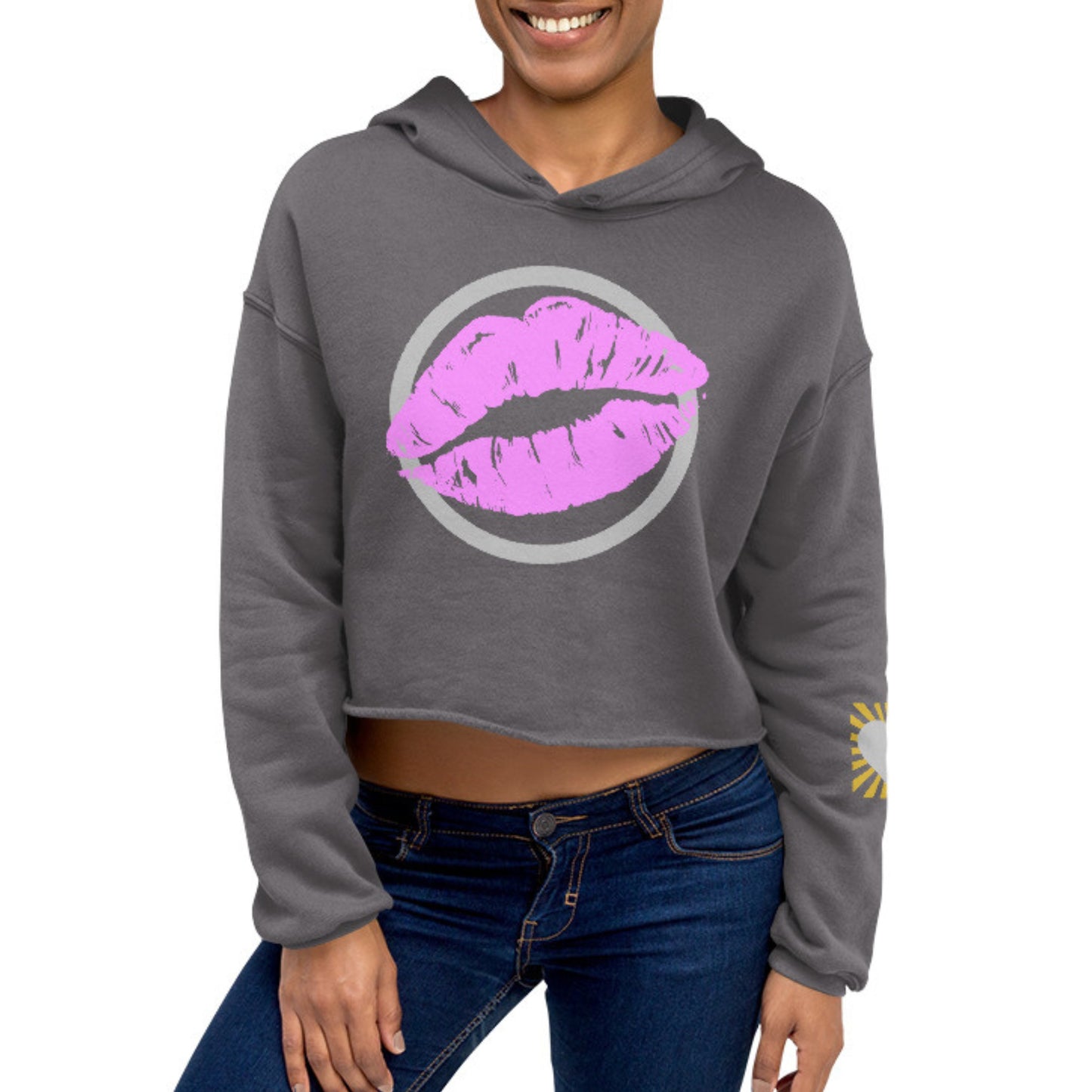 Hot Lips Women's Crop Hoodie