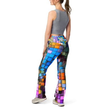 Colorful Mirror Ball Peace Sign Pants