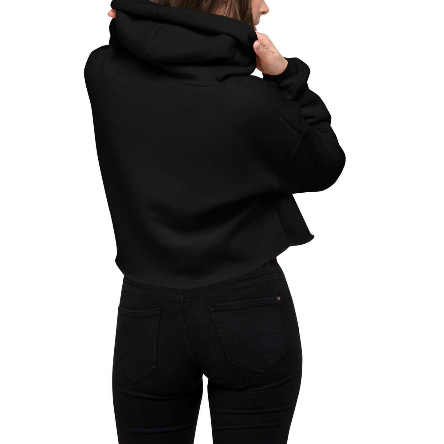 Peace Love Happiness Women's Crop Hoodie