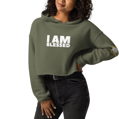 I Am Blessed Manifesting Women's Crop Hoodie