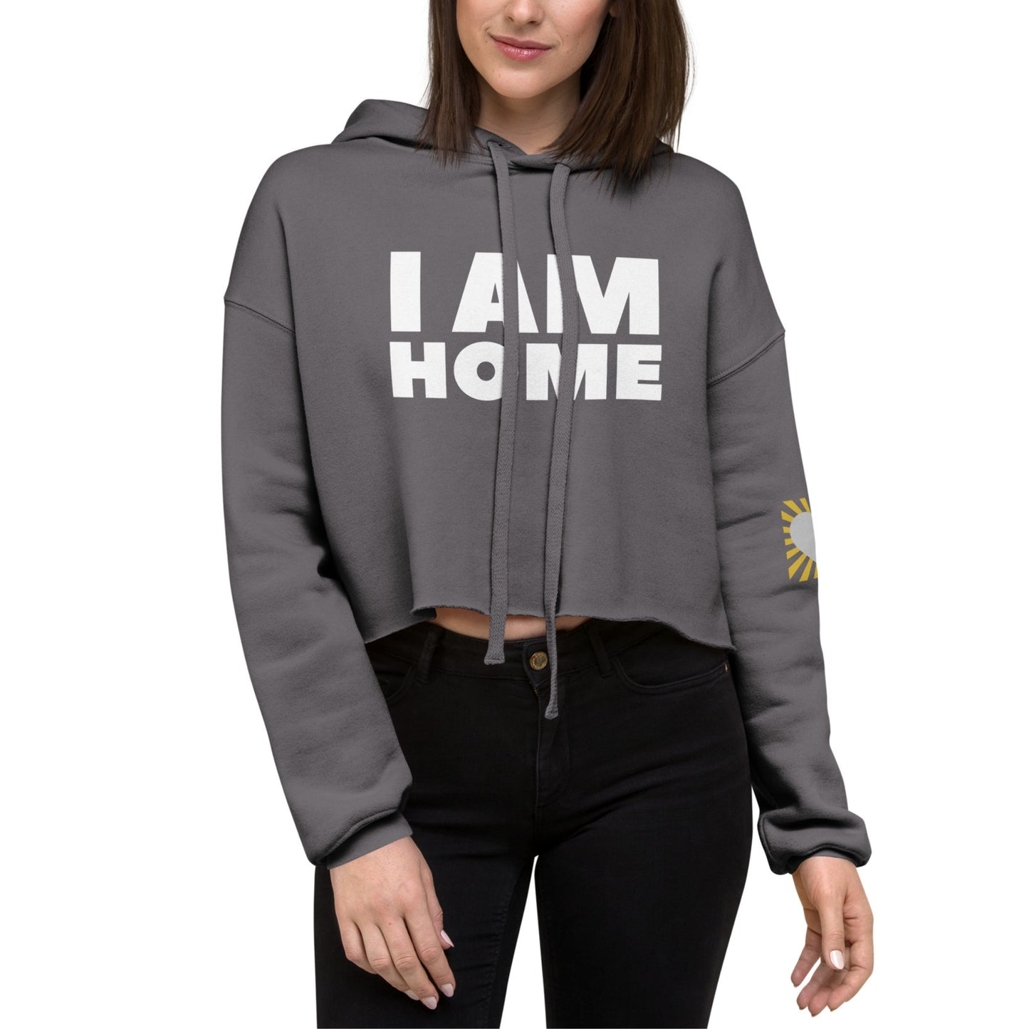 I Am Home Manifesting Women's Cropped Hoodie