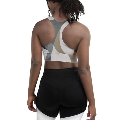 Bold & Mod Peace Sign Longline Sports Bra