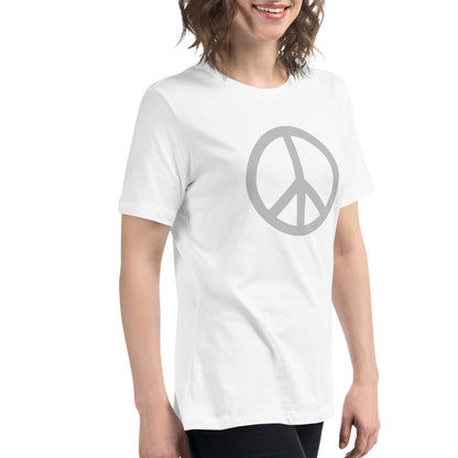 Peace in Silver Metallic Women's T-Shirt