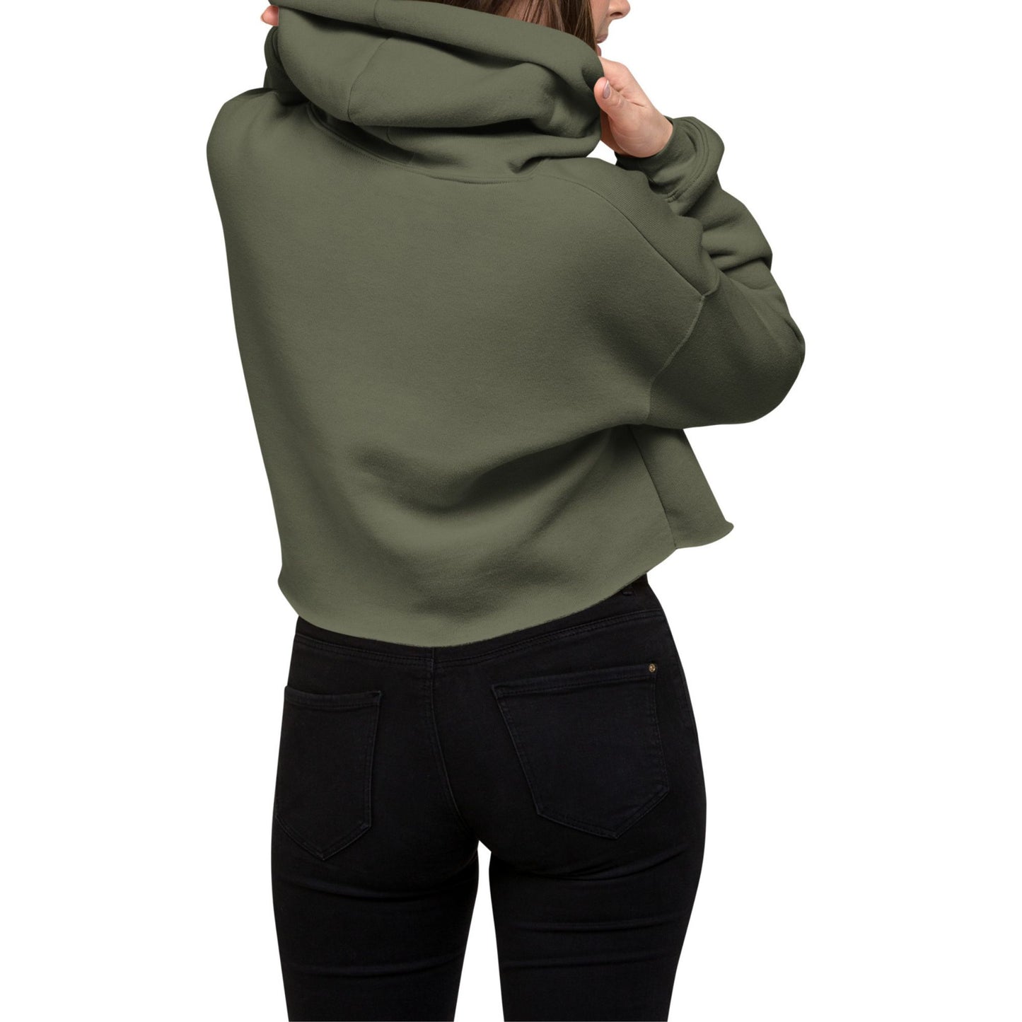 Peace in Gold Women's Cropped Hoodie