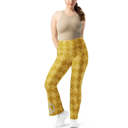 Golden Argyle Peace Sign Pants
