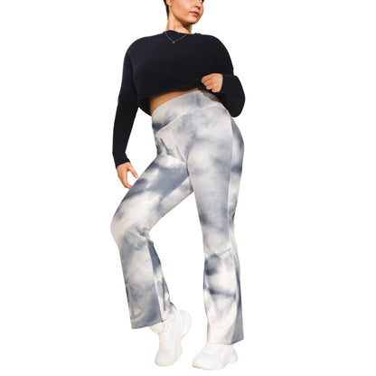 Black Tie Dye Peace Sign Pants