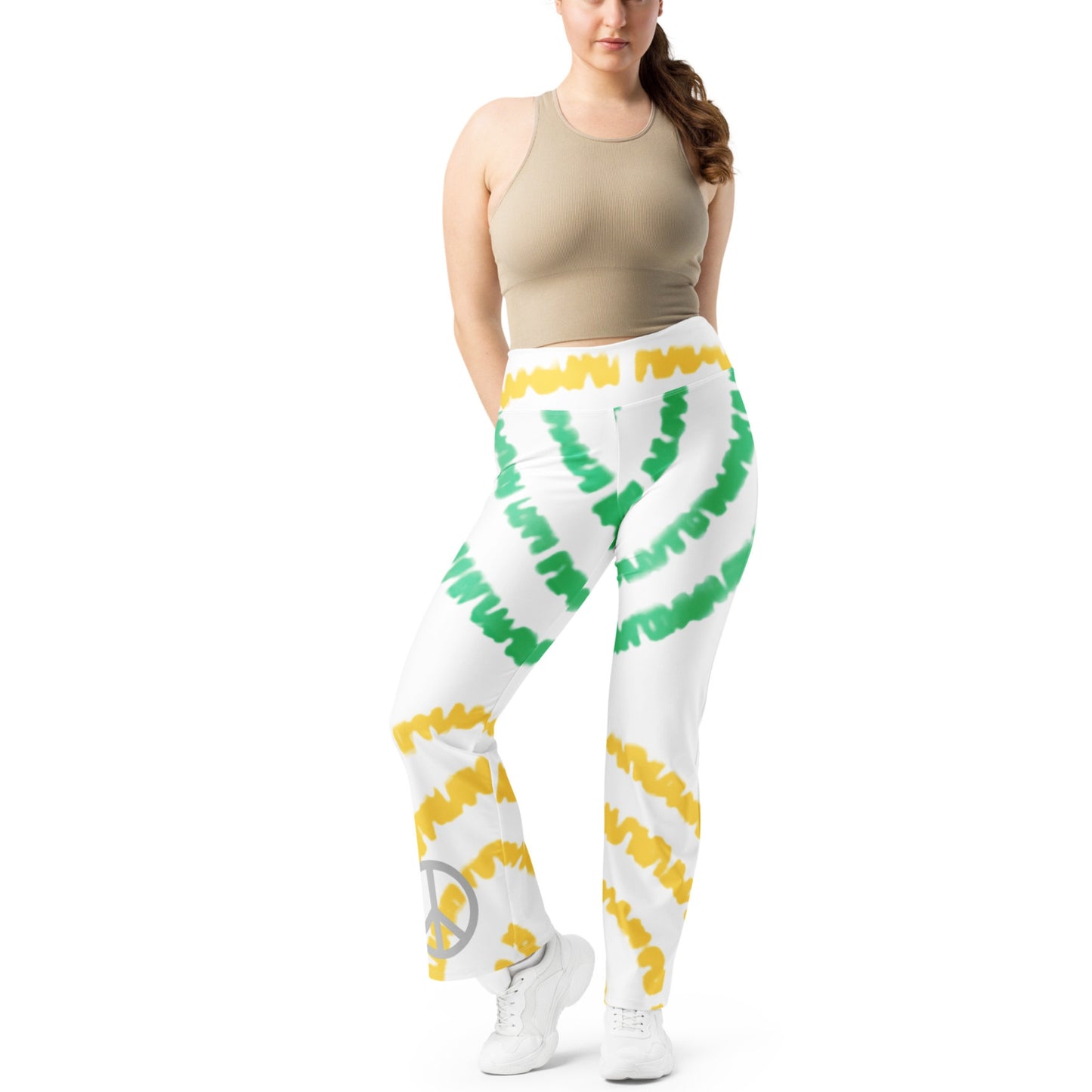 Groovy Lemon Lime Peace Sign Pants
