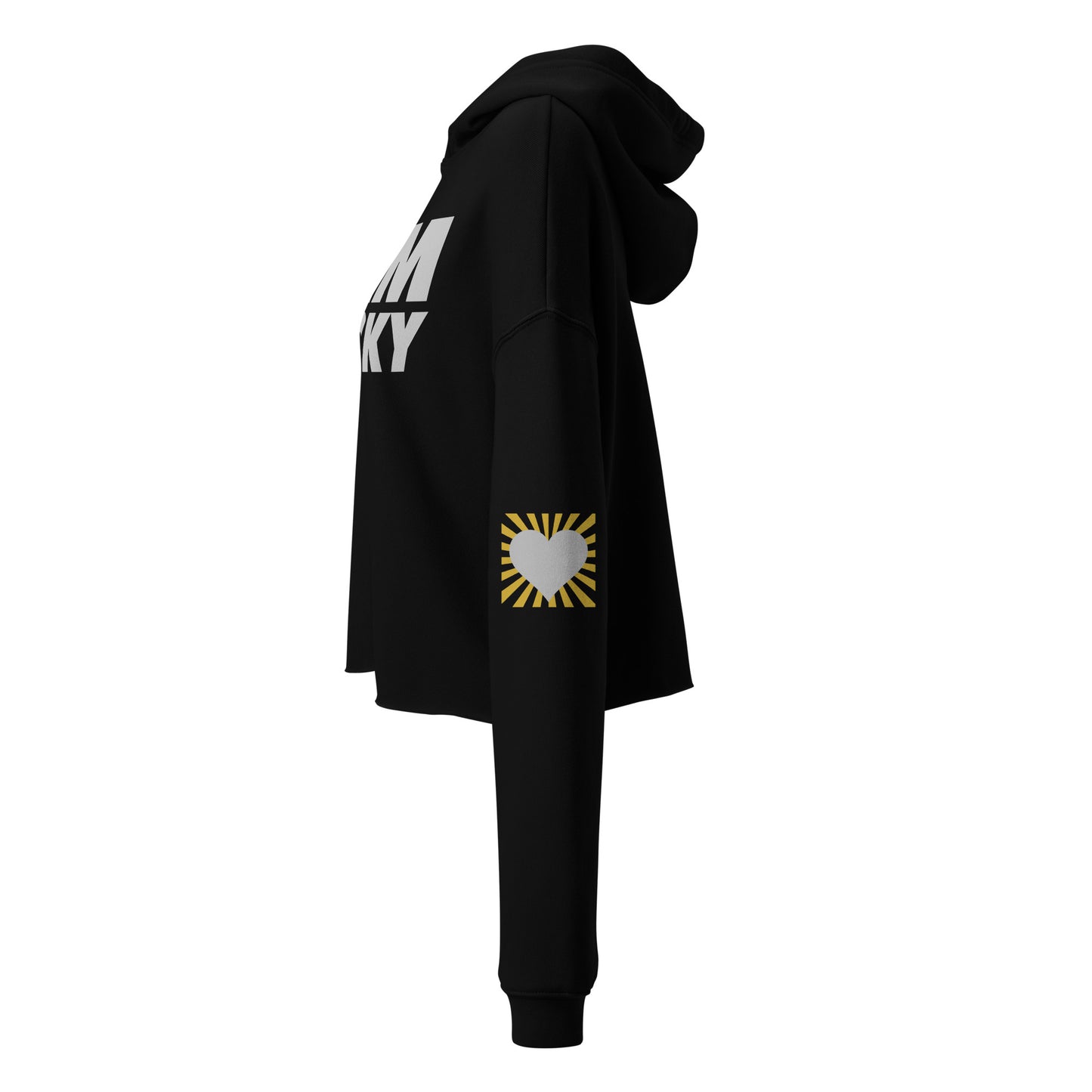 I Am Lucky Manifesting Women's Crop Hoodie