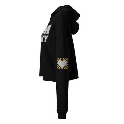 I Am Lucky Manifesting Women's Crop Hoodie