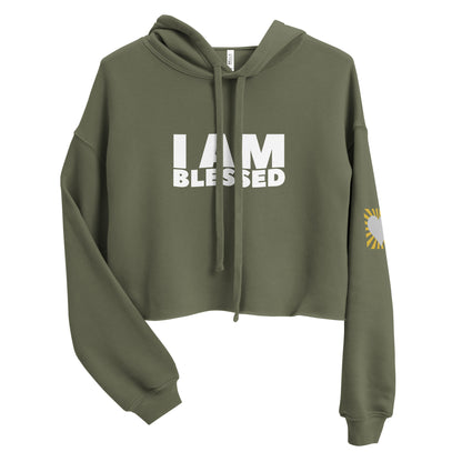 I Am Blessed Manifesting Women's Crop Hoodie