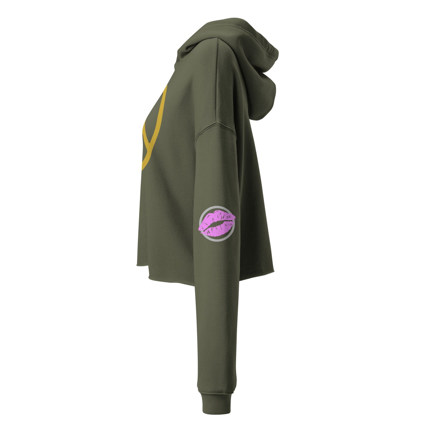 Peace in Gold Women's Cropped Hoodie