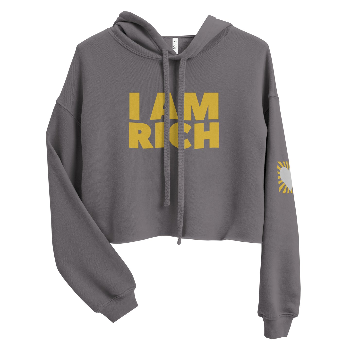 I Am Rich Manifesting Women's Crop Hoodie